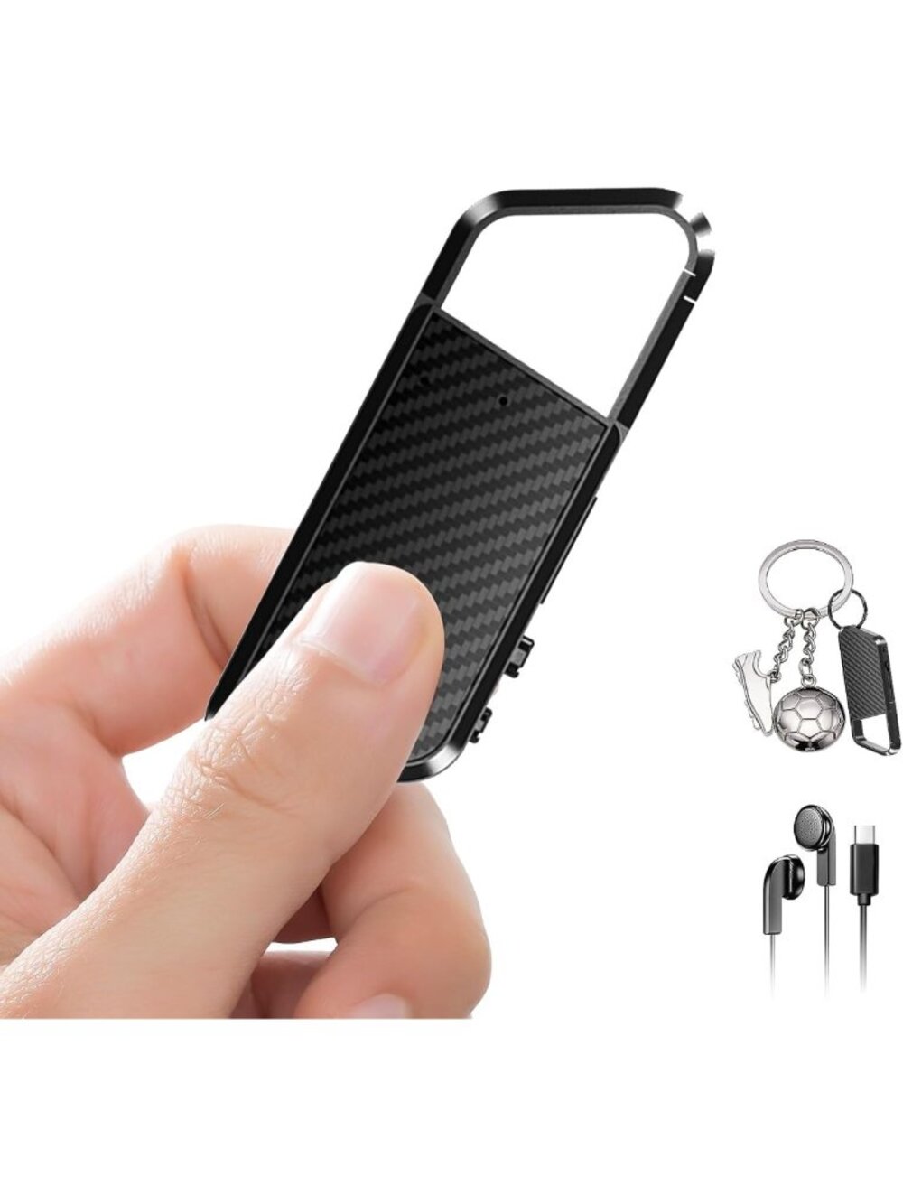 72GB Voice Activated Audio Recorder - 10860H Noise Reduction Device for Lectures